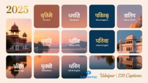 220 + Udaipur Captions For Instagram in Hindi & English 2025