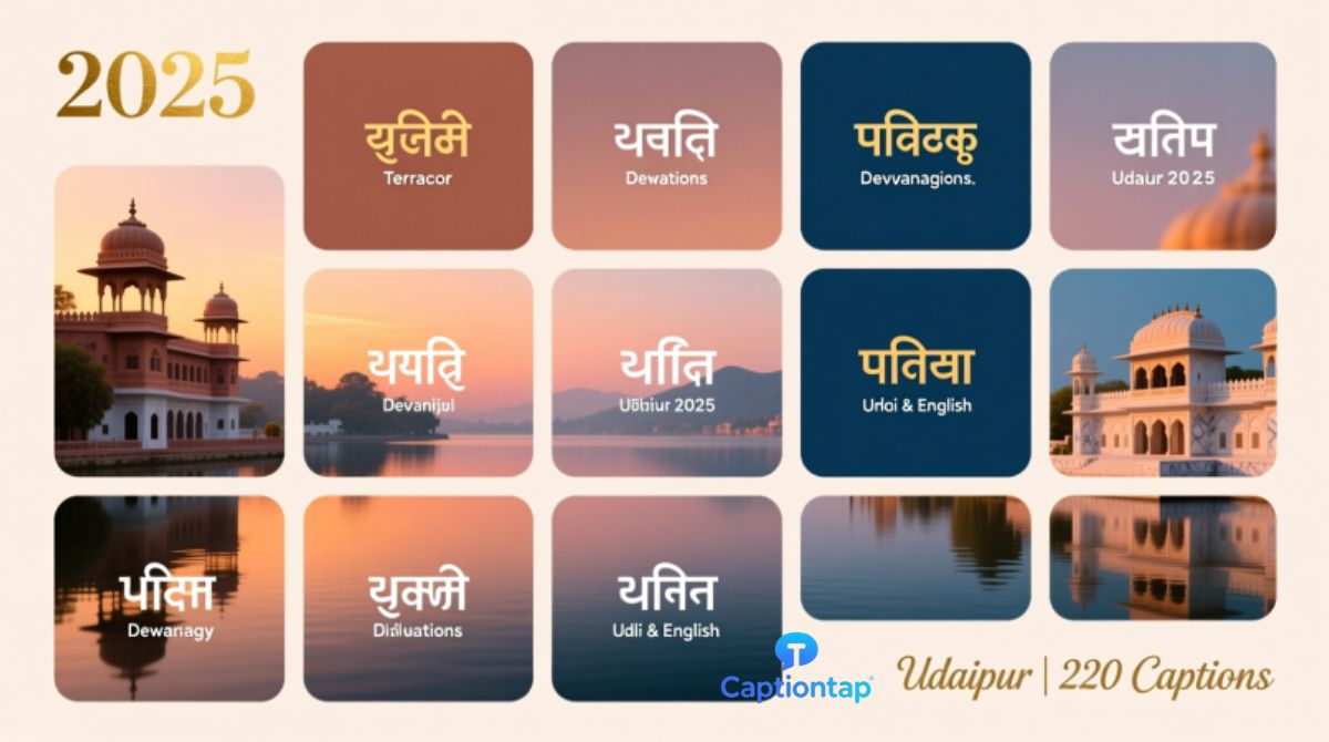 220 + Udaipur Captions For Instagram in Hindi & English 2025