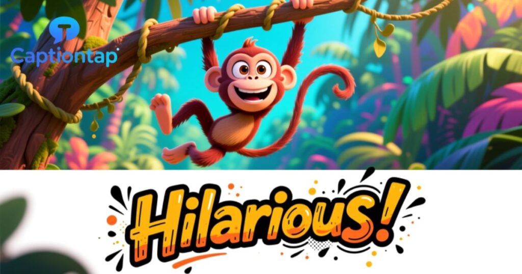 Funny monkey captions one word