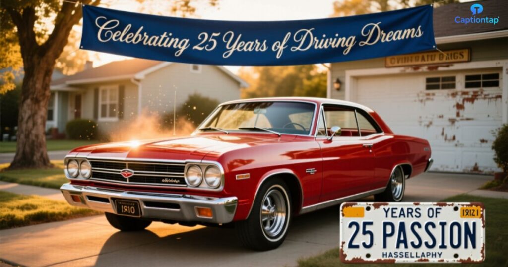 Captions for Car Anniversary in English
