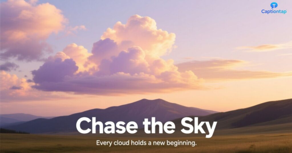 Inspirational Clouds Captions for Instagram