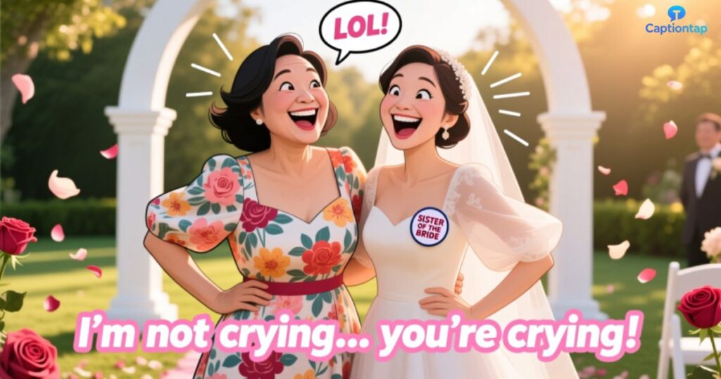 Funny Sister Wedding Captions