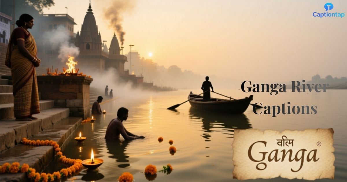 Ganga River Captions