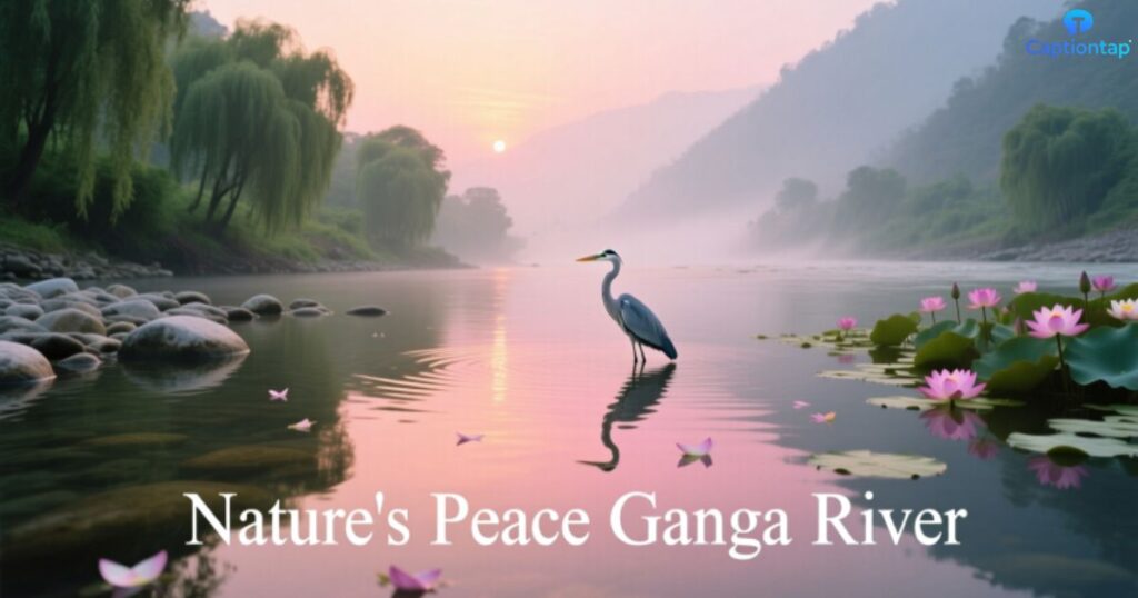 Nature’s Peace Ganga River Captions