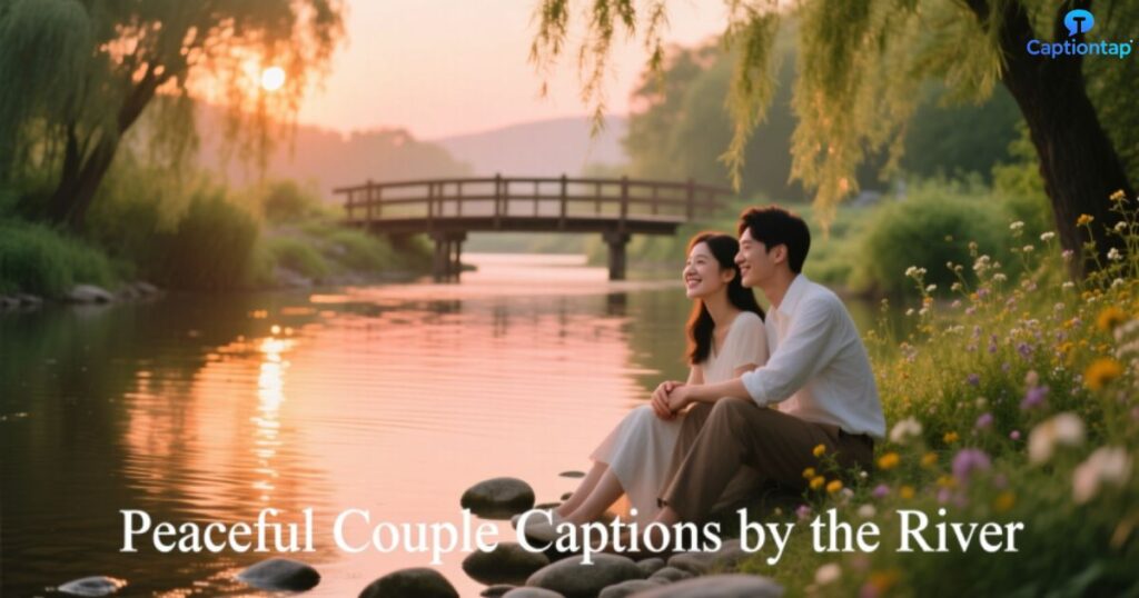 Peaceful Couple Captions by the River