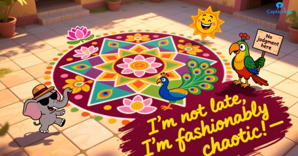 Rangoli Captions Funny