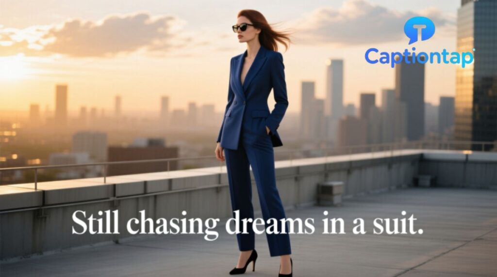 Wearing a Suit Captions for Instagram for Girls